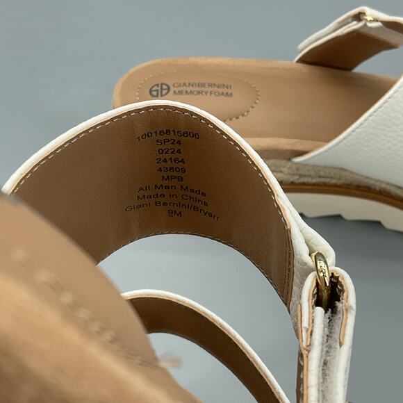 NEW Giani Bernini Women’s Bryerr Adjustable Espadrille Sandals Ivory Size 9M - Picture 5 of 10